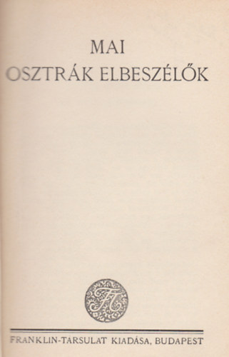 Mai osztrk elbeszlk