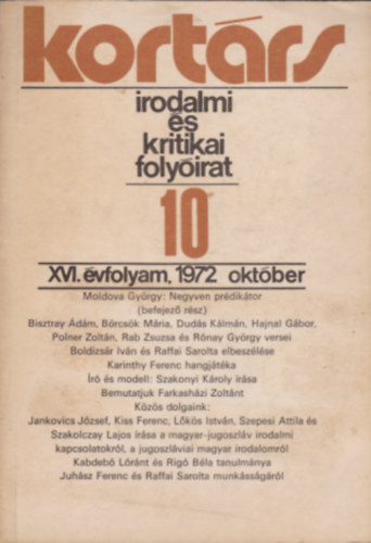 Kort�rs irodalmi �s kritikai foly�irat 10