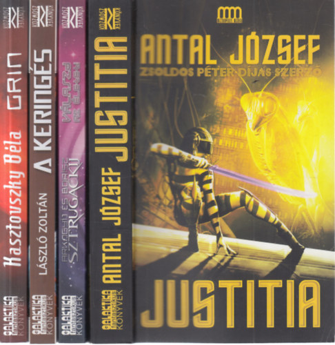 Lszl Zoltn, Kasztovszky Bla, Antal Jzsef A. s B. Sztrugackij - 4 db. Galaktika fantasztikus knyvek (Justitia + Vlaszd az letet! + A kerings + Grin)
