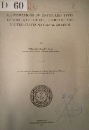 William Healey Dall - Illustrations of Unfigured Types of Shells in the Collection of the United States National Museum