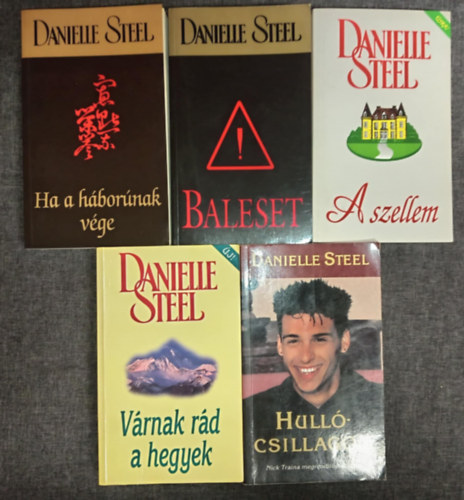 Danielle Steel - (5db) Danielle Steel romantikus knyvcsomag: Ha a hbornak vge / Baleset / A szellem / Vrnak rd a hegyek / Hullcsillagom - Nick Traine megrendt trtnete