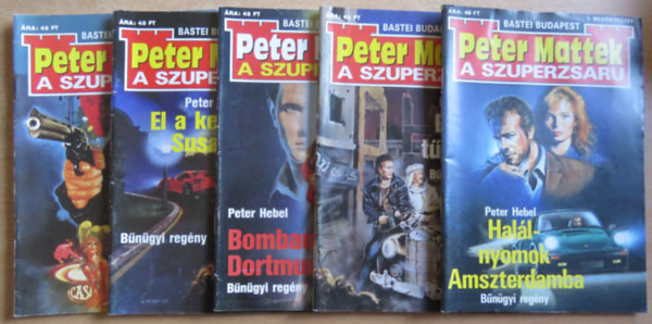 Peter Hebel - Peter Mattek a szuperzsaru regényfüzetek 5 db (1., 2., 3., 5., 6. szám)