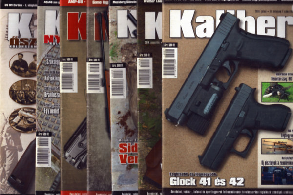 Vass Gbor  (fszerk.) - Kaliber 2013/8., 10., 2014/7., 8. + 2014. szi klnszm, 2015/2. nyr klnszm, 2015/3. sz klnszm (7 db)