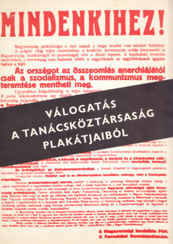 Mindenkihez!  - V�logat�s a Tan�csk�zt�rasas�g plak�tjaib�l (11db. plak�t reprintje, mapp�ban)