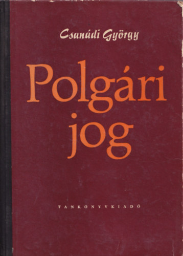 Csan�di Gy�rgy - Polg�ri jog