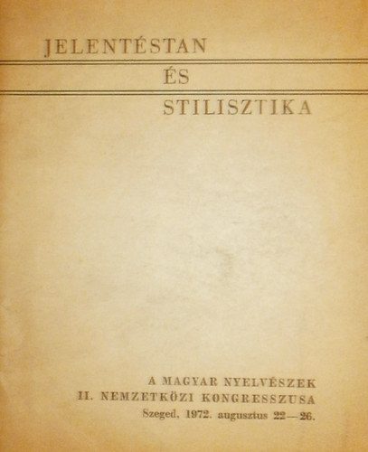 Benk Lornd  (szerk.) - Jelentstan s stilisztika