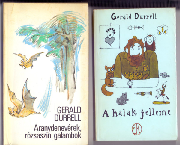 Gerald Durrell - Aranydenevrek, rzsaszn galambok (Knya Katalin illusztrciival) + A halak jelleme (Rber Lszl illusztrciival) 2 m