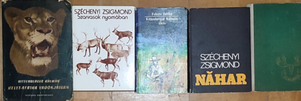 Sz�chenyi Zsigmond, Fekete Istv�n Kittenberger K�lm�n - 5db vad�szattal kapcsolatos m� - Kittenberger K�lm�n-Kelet-Afrika vadonjaiban, Sz�chenyi Zsigmond-Szarvasok nyom�ban, Nahar, Alaszk�ban vad�sztam, Fekete Istv�n-Kittenberger K�lm�n �lete