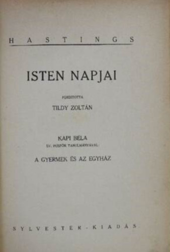 Hastings - Isten napjai