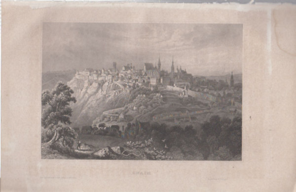 Znaim (Znojmo, Csehorszg, Eurpa) (16x23,5 cm mret eredeti aclmetszet, 1856-bl)