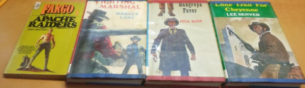 Harvey Lant, Chuck Mason, Lee Denver John Benteen - 4 db western: Apache Raiders; Fighting Marshal; Hangrope Fever; Lone Trail for Cheyenne