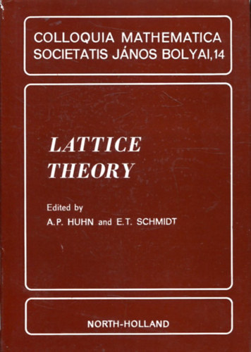E. Tam�s Schmidt A.P. Huhn - Lattice Theory