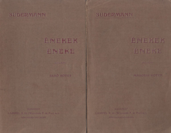 Hermann Sudermann - nekek neke I-II.