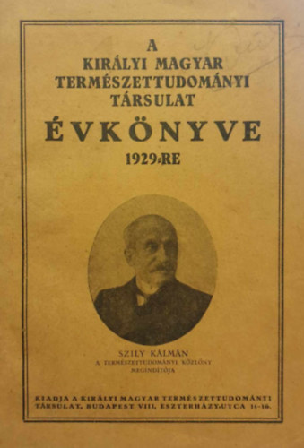 A Királyi Magyar Természettudományi Társulat Évkönyve 1929-re