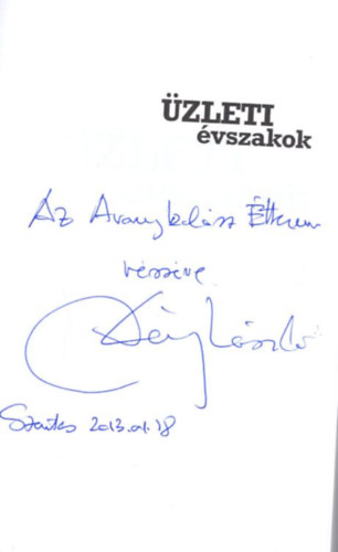 Krolyi Lszl - zleti vszakok - dediklt