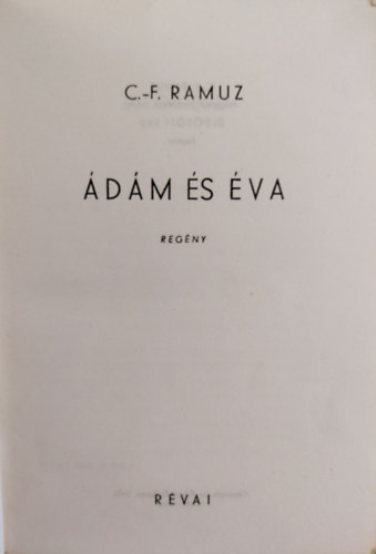 C.-F. Ramuz - �d�m �s �va  (Ramuz)