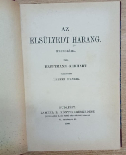 Gerhart Hauptmann - Az els�lyedt harang