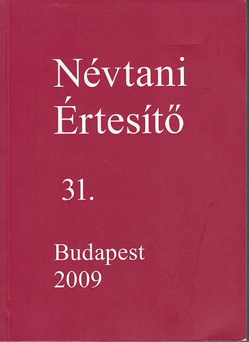 Hajd Mihly  (szerk.) - Nvtani rtest 31.