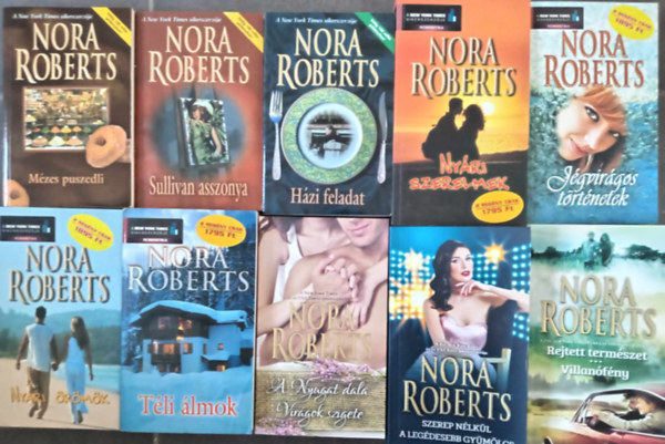 Nora Roberts - Nora Roberts knyvcsomag (13 m 10 ktetben) Mzes puszedli / Sullivan asszonya / Hzi feladat / Nyri szerelmek / Jgvirgos trtnetek / Nyri rmk / Tli lmok / A nyugat dala / Virgok szigete / szerep nlkl / A  legdesebb