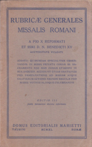 Rubicae Generales Missalis Romani