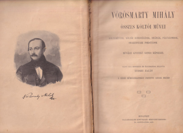 Endrei Zal�n  (�ssz�ll.) - V�r�smarty Mih�ly �sszes k�lt�i m�vei I.