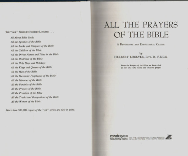 Herbert Lockyer - All the Prayers of the Bible.