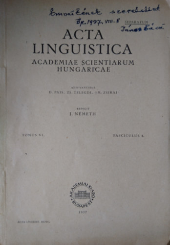 Melich J�nos - Einige Personen- und V�lkernamen