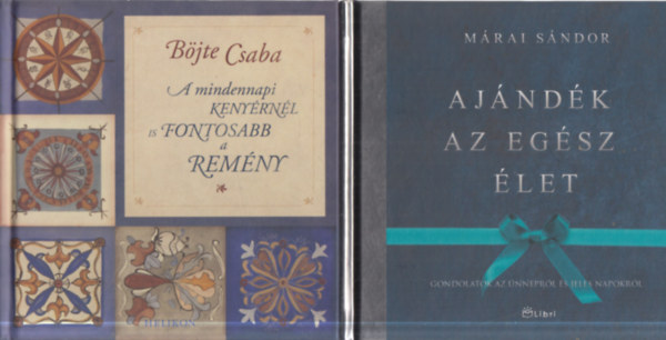 M�rai S�ndor B�jte Csaba - 2 db. gondolatgy�jtem�ny (A mindennapi keny�rn�l is fontosabb a rem�ny + Aj�nd�k az eg�sz �let)