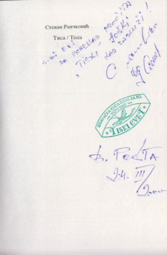 Stevan Raickovic - Tisza (K�tnyelv� kiad�s) (Dedik�lt)