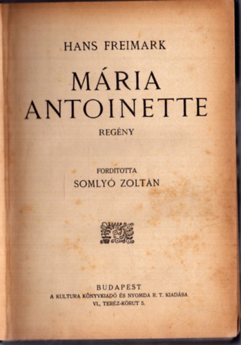 Hans Freimark - Mária Antoinette