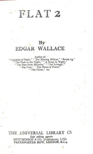 Edgar Wallace - Flat 2