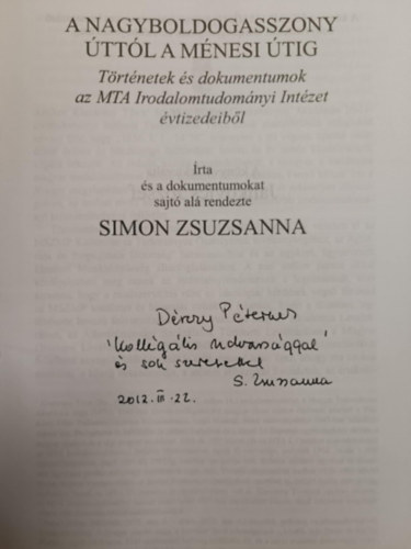 Simon Zsuzsanna - A Nagyboldogasszony �tt�l a M�nesi �tig