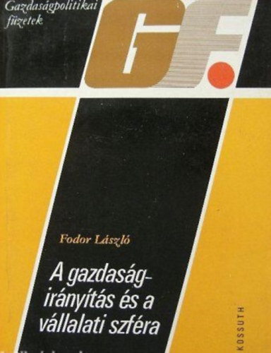Hoós János - A népgazdasági tervezés és az új növekedési pálya