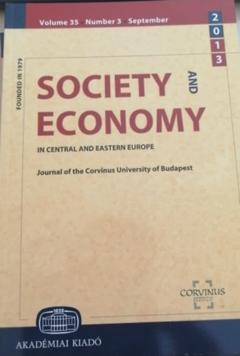 Cski Csaba  (szerk.) - Society and economy in central and eastern Europe 2013/3