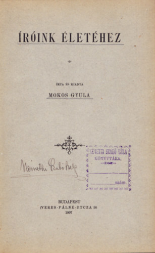 Mokos Gyula - �r�ink �let�hez