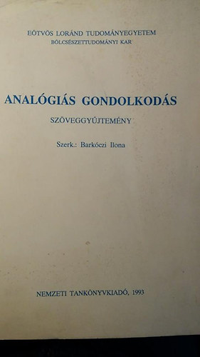 Barkczi Ilona - Analgis gondolkods szveggyjtemny