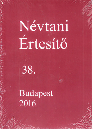 Farkas Tams  (szerk.) - Nvtani rtest 38.