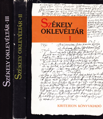 Pataki Jzsef  (szerk.) Dmny Lajos (szerk.) - Szkely oklevltr I.-III.