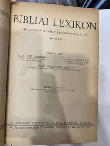 Czegldy-Hamar-Dr. Kllay - Bibliai lexikon