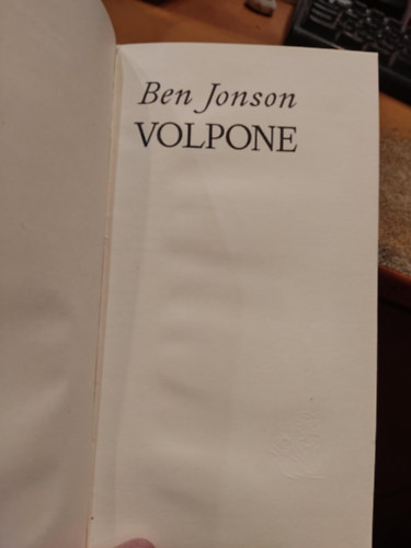 Ben Johnson - Volpone (Szmozott, brkts, karton tokban, Szsz Endre illusztrcii)