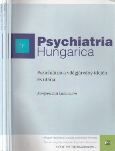 4 db. Psychiatria Hungarica (2021/2,4 + 1. és 2. különszám)