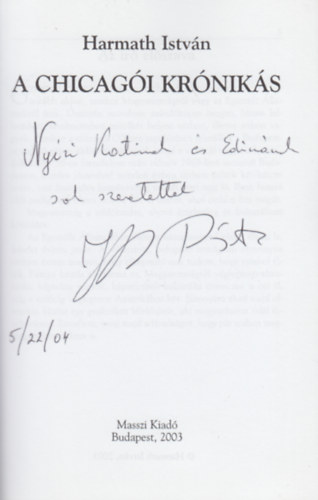 Stephen Harmath - A chicag�i kr�nik�s