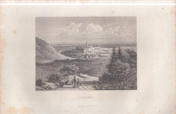 Bielefeld l�tk�pe - eredeti litogr�fia (metszet)