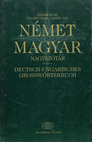 F�ldes Csaba, Uzonyi P�l Hal�sz El�d - N�met-magyar nagysz�t�r