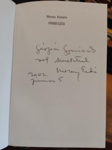 Mezey Katalin - Prbeszd - j versek