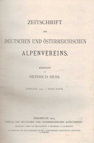 Heinrich Hess - Zeitschrift des deutschen und sterreichischen alpenvereins 1905
