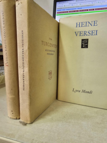 Ivan Turgenyev, Heine Heinrich A.Sz. Puskin - 3db verses kötet: Puskin válogatott versei + Turgenyev költemények prózában + Heine versei