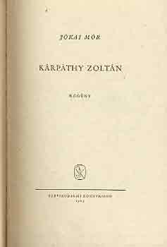 J�kai M�r - K�rp�thy Zolt�n