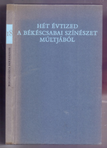 Szab Ferenc  (szerk.) Papp Jnos (vl. s szerk.) - Ht vtized a bkscsabai sznszet mltjbl - 1875-1944 (Szmozott: 419/500)