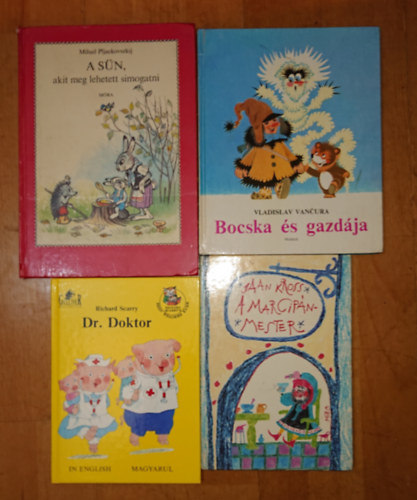 Jaan Kross, Vladislav Vancura Richard Scarry - 4 klasszikus, kedves mesekönyv: Dr. Doktor, A marcipán mester, Bocska és gazdája, A sün, akit meg lehetett simogatni